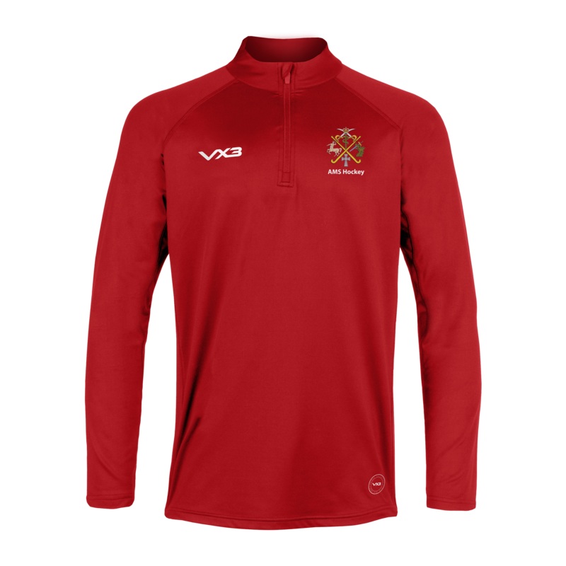 AMS Hockey Red Primus Quarter Zip