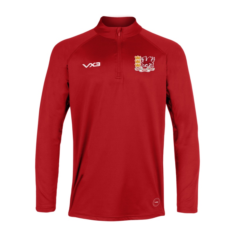 Wales Cricket Red Primus Quarter Zip